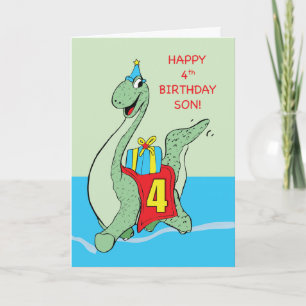 Zoon, 4e verjaardag Dinosaur Kaart