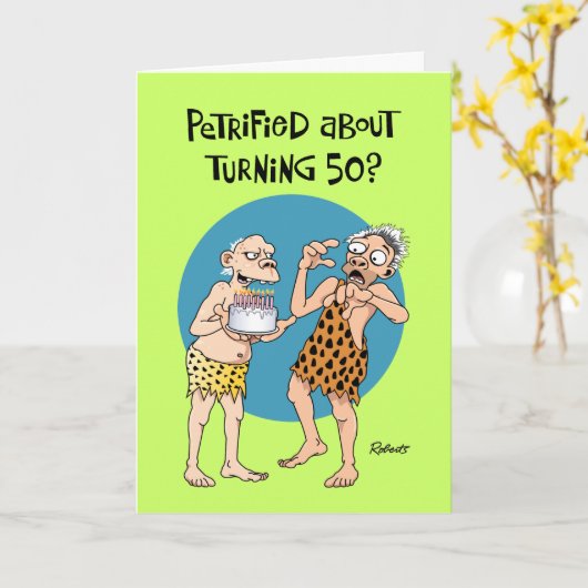 Zoon 50e verjaardag kaart (Gele Bloem)