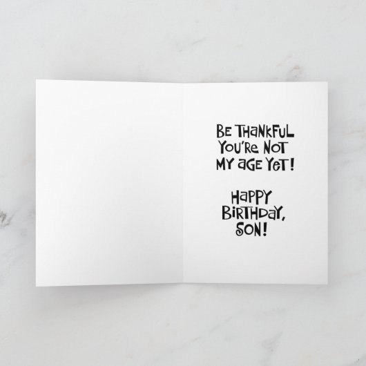Zoon 50th Birthday Kaart (Binnen)