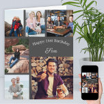 Zoon 6 Fotocollage Any Age Big Birthday Kaart<br><div class="desc">Creëer Uw eigen verjaardagskaart voor uw zoon met een fotocollage gemaakt van 6 van uw favoriete foto's. De sjabloon is ingesteld om voor elke leeftijd te werken en u kunt zoon naar een naam bewerken als u dat wilt. Je kunt het bericht ook binnenin bewerken als je dat wilt. Een...</div>
