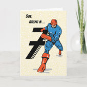 Zoon 7th Birthday Superheld Kaart (Voorkant)