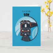 Zoon 8th Birthday Train, Little Boy, Blue Kaart (Gele Bloem)