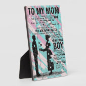 Zoon aan mama brief, aan mijn mam cadeau fotoplaat (Zijkant)