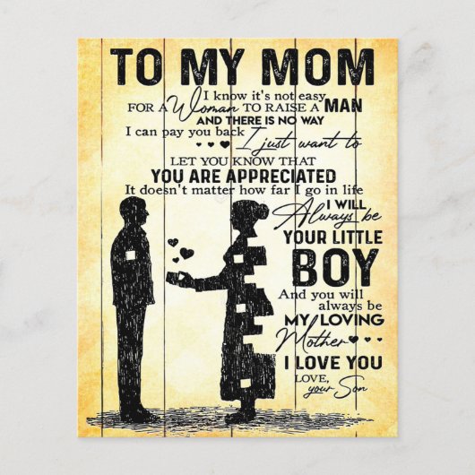 Zoon aan mama, cadeau aan mijn moeder, Moederdag-c Flyer (Voorkant)