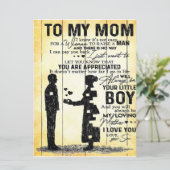 Zoon aan mama, cadeau aan mijn moeder, Moederdag-c Menu (Staand voorkant)