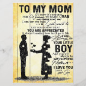 Zoon aan mama, cadeau aan mijn moeder, Moederdag-c Menu (Voorkant)