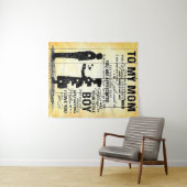 Zoon aan mama, cadeau aan mijn moeder, Moederdag-c Wandkleed (In Situ (horizontaal))