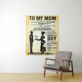 Zoon aan mama, cadeau aan mijn moeder, Moederdag-c Wandkleed (In situ)