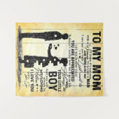 Zoon aan mama, cadeau aan mijn moeder, Moederdag-c Wandkleed (Voorkant (horizontaal))