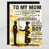Zoon aan mama cadeau voor mam, mam Birthday Gift I Menu (Voorkant / Achterkant)