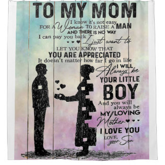 Zoon aan mama voor mijn moeder | Gezinsdecor Douchegordijn