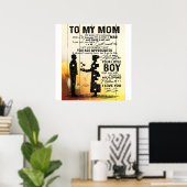 Zoon aan mijn Cadeau | Cute Gift voor mama Poster (Thuiskantoor)