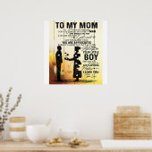 Zoon aan mijn Cadeau | Cute Gift voor mama Poster (Keuken)