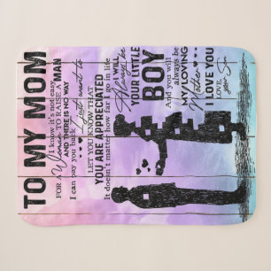 Zoon aan mijn moeder brief, moeder Birthday Gift Sherpa Deken