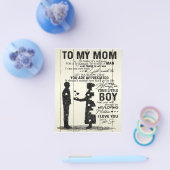 Zoon aan mijn moeder brief, speciaal cadeau aan mo flyer (Enkel)