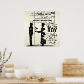 Zoon aan mijn moeder brief, speciaal cadeau aan mo poster (Keuken)