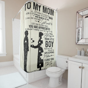 Zoon aan mijn moeder Startdecor Cadeau voor ma Douchegordijn