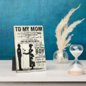 Zoon aan mijn moeder | Startdecor | Cadeau voor ma Fotoplaat (Zijkant)