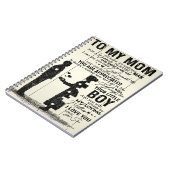 Zoon aan mijn moeder | Startdecor | Cadeau voor ma Notitieboek (Linkerzijde)