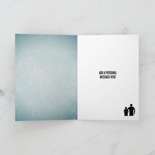 Zoon aan vader - pap en zijne jongen Grafisch Aang Kaart (Binnen)