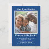 Zoon-adoptie Foto-party Uitnodiging Sjabloon (Voorkant)