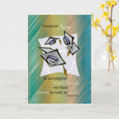 Zoon, Afstuderen Petten in de lucht, Gefeliciteerd Kaart (Gele Bloem)