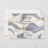 Zoon Afstuderen Viering in Blauw Marmer Kaart (Achterkant)