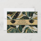 Zoon Afstuderen Viering in Groen Marmer Kaart (Voorkant)