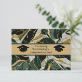 Zoon Afstuderen Viering in Groen Marmer Kaart (Staand voorkant)