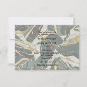Zoon Afstuderen Viering in Groen Marmer Kaart (Achterkant)