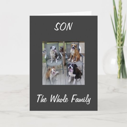 "Zoon" AFSUDEERT VAN DE FAMILIE Kaart (Voorkant)