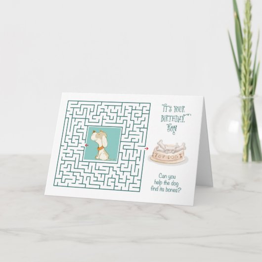 Zoon Amathday Puzzle Maze met Dog Kaart (Voorkant)