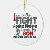 Zoon betekent wereld voor mij Diabetes Keramisch Ornament (Links)