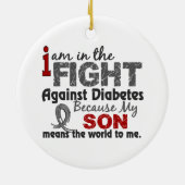 Zoon betekent wereld voor mij Diabetes Keramisch Ornament (Achterkant)