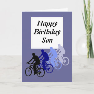 Zoon, Birthday, bike, Cycle Funny van ouders Kaart