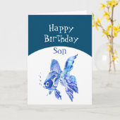 Zoon Birthday Wishes (Fishes) Kom True Fun Kaart (Gele Bloem)