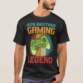 Zoon Broer Gamelende Retro Videogame T-shirt (Voorkant)