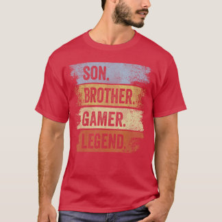 Zoon Broer Gamer Legende Gaming Cadeaus voor Jonge T-shirt