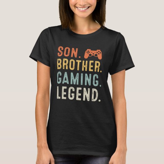 Zoon broer gaming legende t-shirt (Voorkant)
