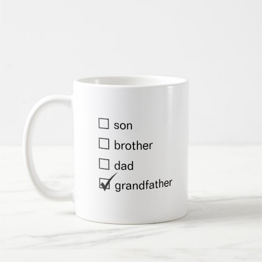 Zoon Broer Vader Opa Koffiemok (Links)