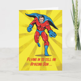 Zoon, Caped Superheld 8th Birthday Kaart