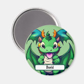 Zoon de vriendschappelijke draak met de douanename magneet (Voorkant / Achterkant)