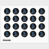 Zoon Diabetes Bewustzijn Design Ronde Sticker (Vel)