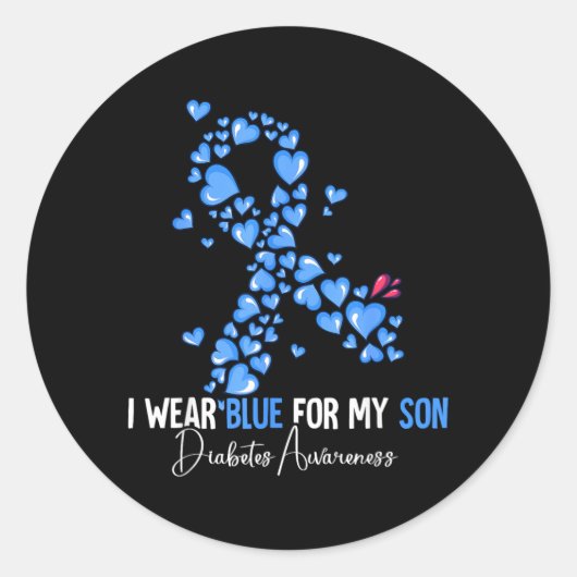 Zoon Diabetes Bewustzijn Design Ronde Sticker (Voorkant)