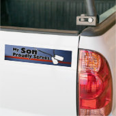 Zoon dient trots bumpersticker (Op Truck)