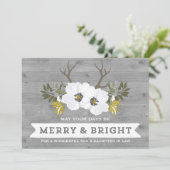 Zoon & Dochter in de Wet Kerst Rustieke Kaart (Staand voorkant)