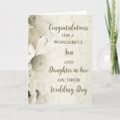 Zoon & dochter in de wet trouwdag gefeliciteerd kaart (Voorkant)