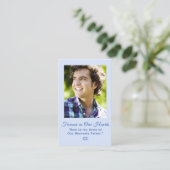 Zoon, echtgenoot Foto Sympathie begrafenisherdenki Visitekaartje (Staand voorkant)