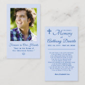 Zoon, echtgenoot Foto Sympathie begrafenisherdenki Visitekaartje (Voorkant / Achterkant)