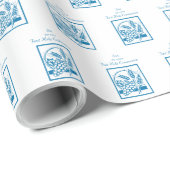 Zoon, Eerste Communie, Tarwe, Blauwe Druiven Cadeaupapier (Rol Hoek)
